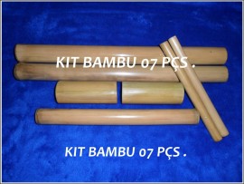 Kit Bambu para Massagem Modeladora Facial e Corporal - 7 peças