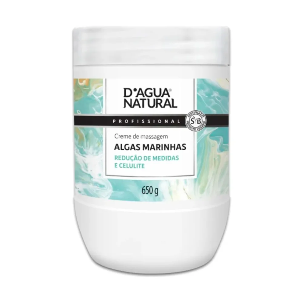 Creme para massagem D´Agua Natural c/Algas Marinhas e Centella Asiatica 650 grs