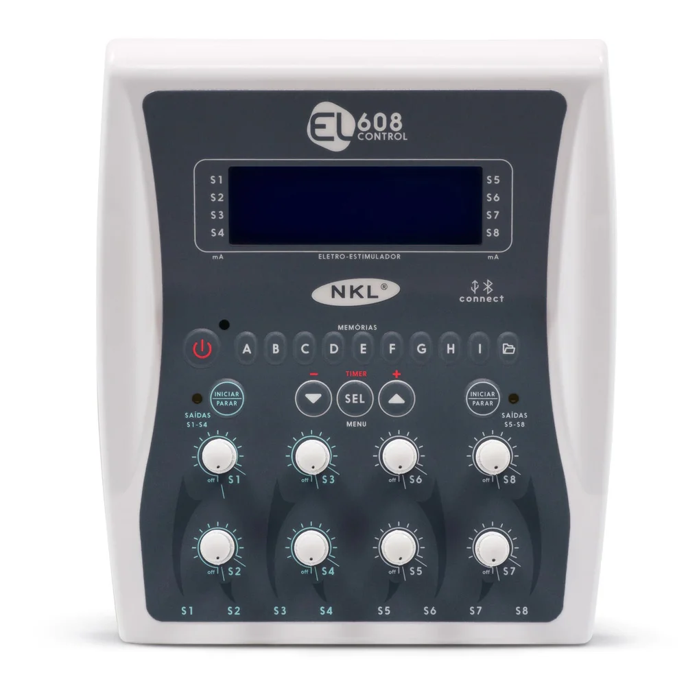 EL608 Control Connect NKL - Eletroestimulador 8 canais c/ bateria recarregável
